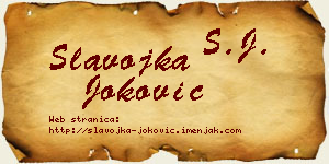 Slavojka Joković vizit kartica